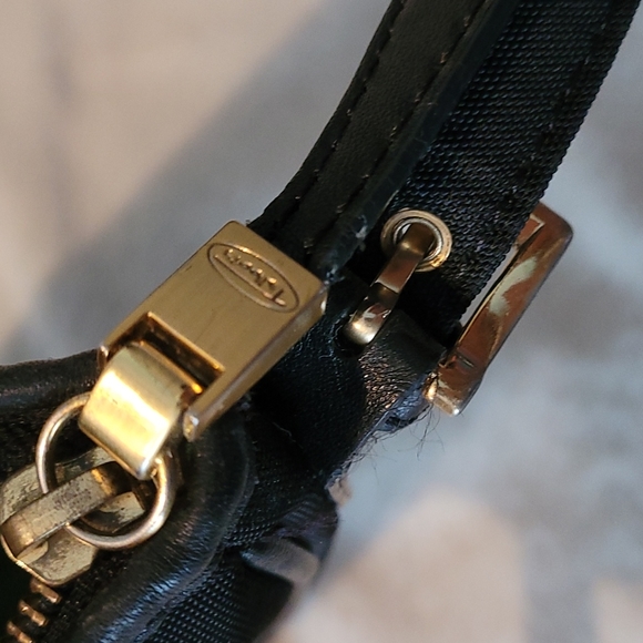 Talbots Black Nylon Crossbody Bag with Adjustable Strap and Gold Buckle Trim - Picture 5 of 8